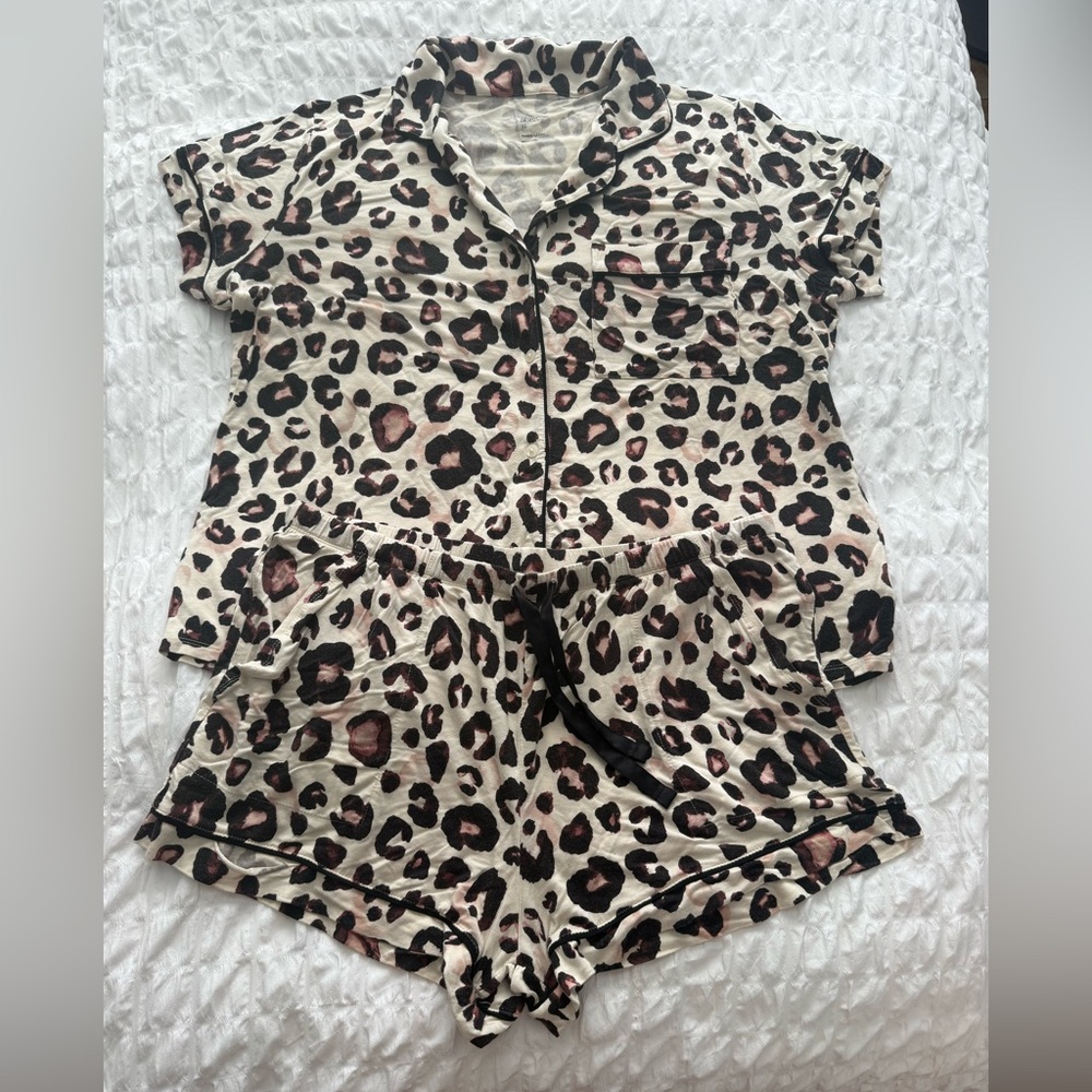 Stars Above Leopard Pajama Set